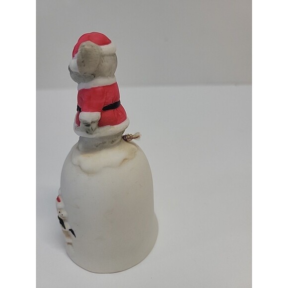 Vintage Ceramic Christmas Mouse Bell Holiday Figurine - Picture 5 of 6